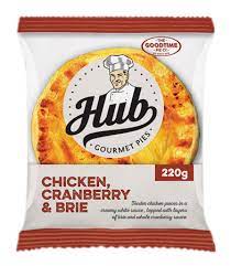 The hub goumet chicken cranberry & brie 220g