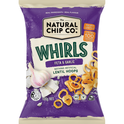 The natural chip whirls feta & garlic 85g