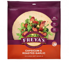 Load image into Gallery viewer, Freya’s capsicum &amp; roasted garlic wrap large 6pk
