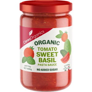 Ceres organic tomato sweet basil pasta sauce 690g