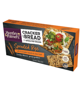 Huntley & palmers cracker bread sprouted rye with pumpkin seeds & see salt 180g