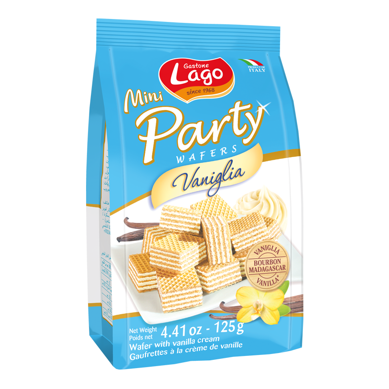 Lago  party wafers vanilla cream 250g