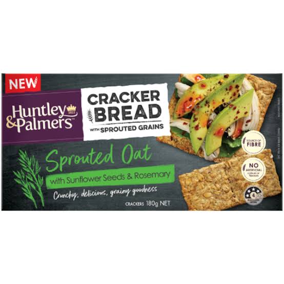 Huntley & palmers cracker bread sprouted oat with sunflower seeds & rosemary 180g net