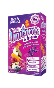 Nice& natural fruit unicorns & friends GF 8 pk