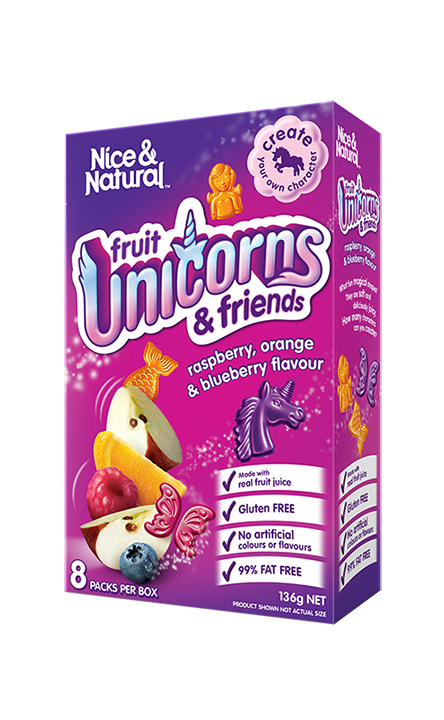 Nice& natural fruit unicorns & friends GF 8 pk