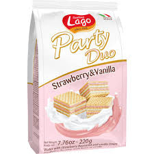 Lago party duo strawberry & vanilla 220g