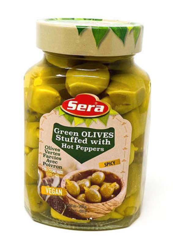 Sera green olives stuffed with hot peppers 700g