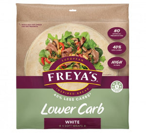 Freya’s lower carb white wrap 4pk