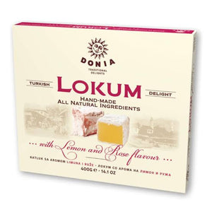 Donia Lokum with lemon & rose flavour 400g