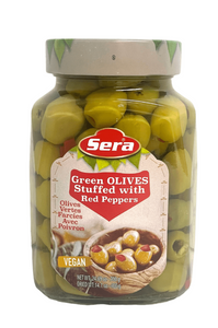 Sera green olives stuffed with red peppers 700g