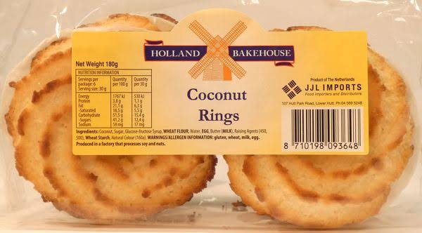 Holland bakehouse coconut rings 180g