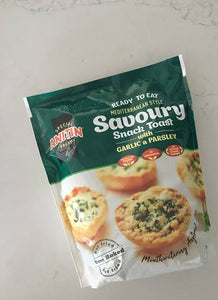 Savoury snack toast with garlic & parsley oven baked