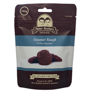 Potter brothers coconut rough in dark chocolate 130g