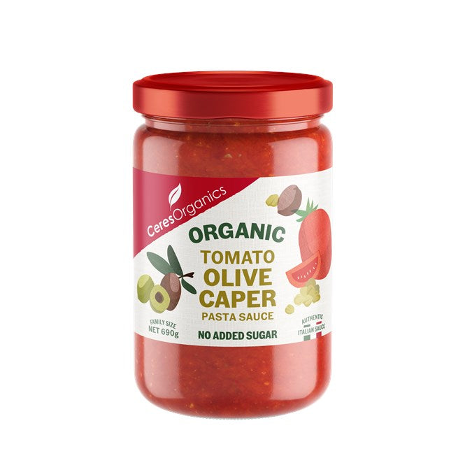 Ceres organic olive caper pasta sauce 690g