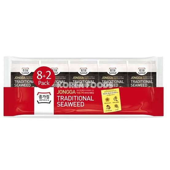 Jongaa traditional seaweed 8+2 pk