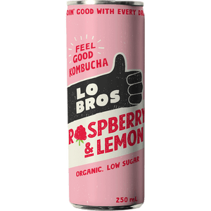 Lo bros kombucha Raspberry & Lemon 250ml Can