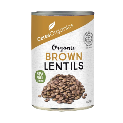 Ceres organic brown lentils 400g