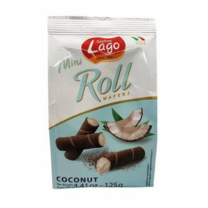 Lago mini roll wafers coconut 125g