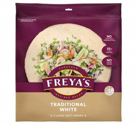 Freya’s traditional white wrap 6pk